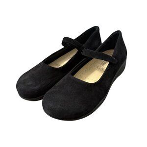 A'Rcopedico Black Scala Suede Womens Size 12 EU 43 Hook Look Mary Jane Shoes